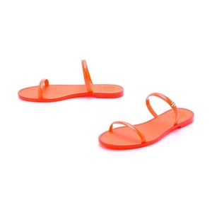 Tory Burch orange jelly sandals size 9 - excellent condition